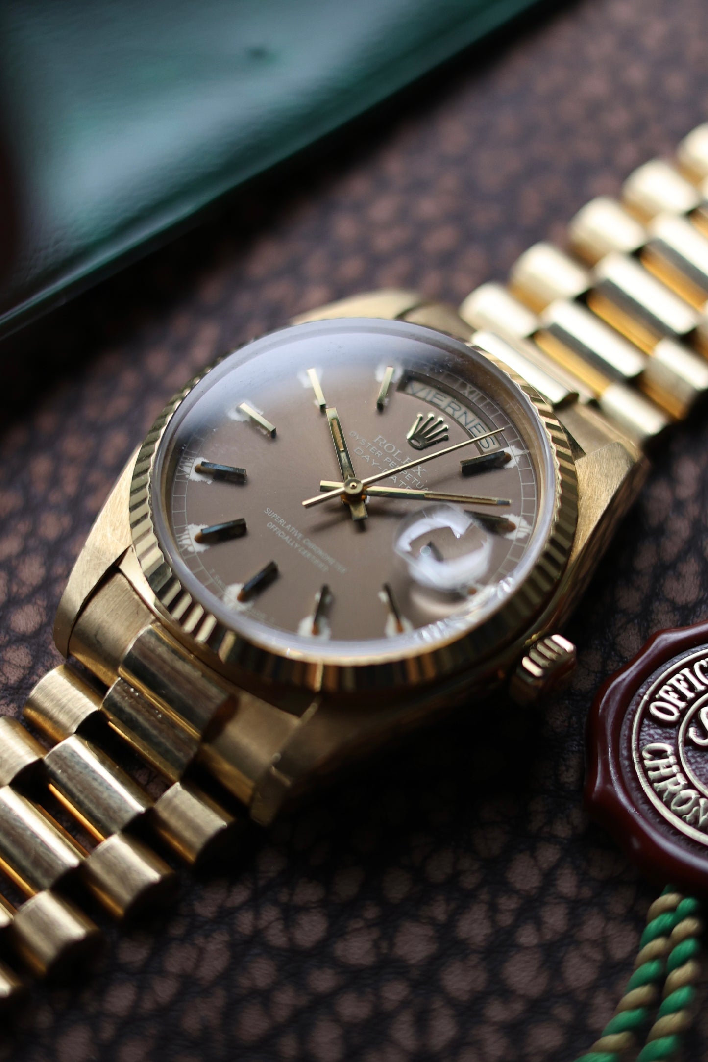 Rolex Day-date 18038 | Havana Dial | D’agosto Full Set