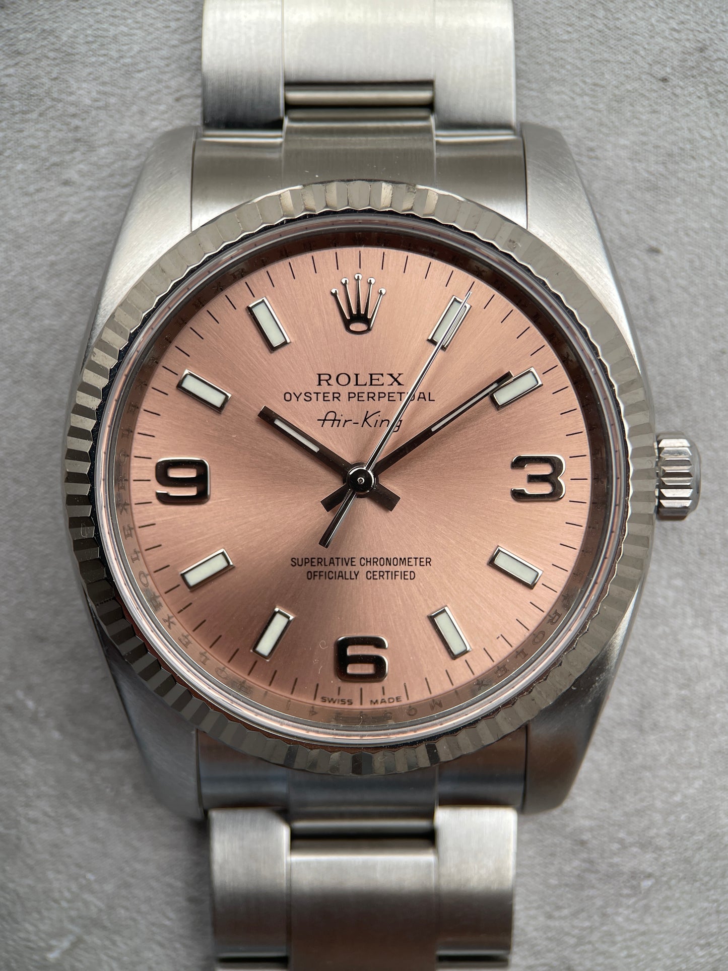 Rolex Airking 114234 | Pink Dial