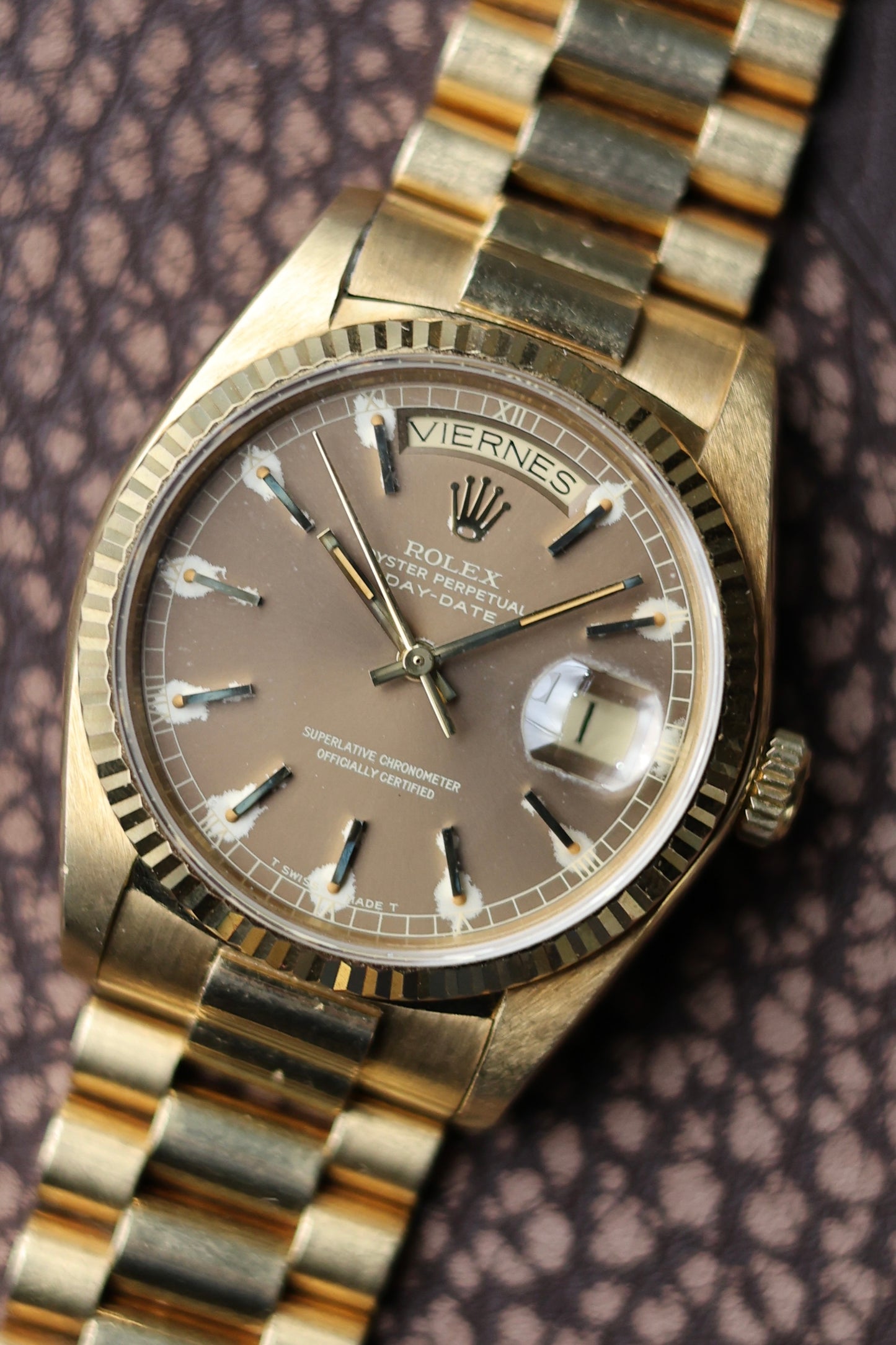 Rolex Day-date 18038 | Havana Dial | D’agosto Full Set