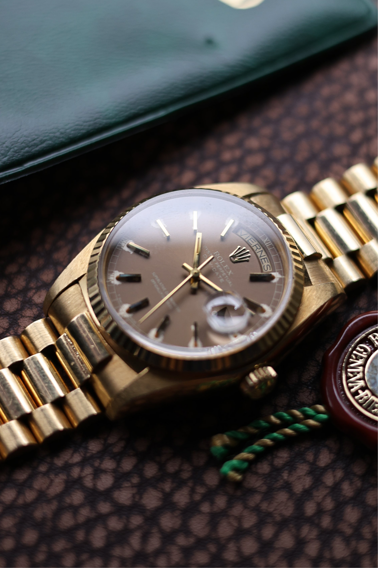 Rolex Day-date 18038 | Havana Dial | D’agosto Full Set