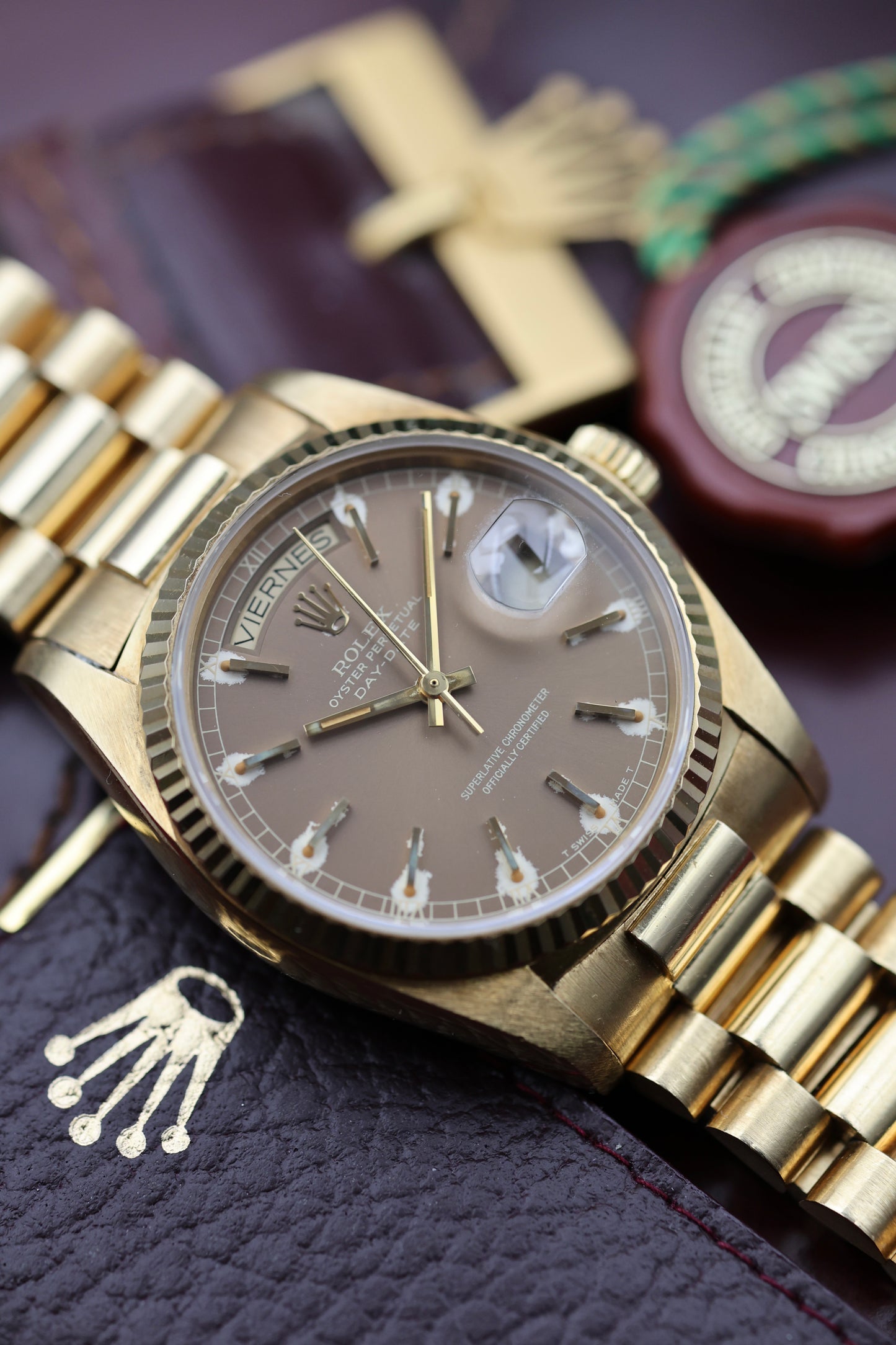 Rolex Day-date 18038 | Havana Dial | D’agosto Full Set