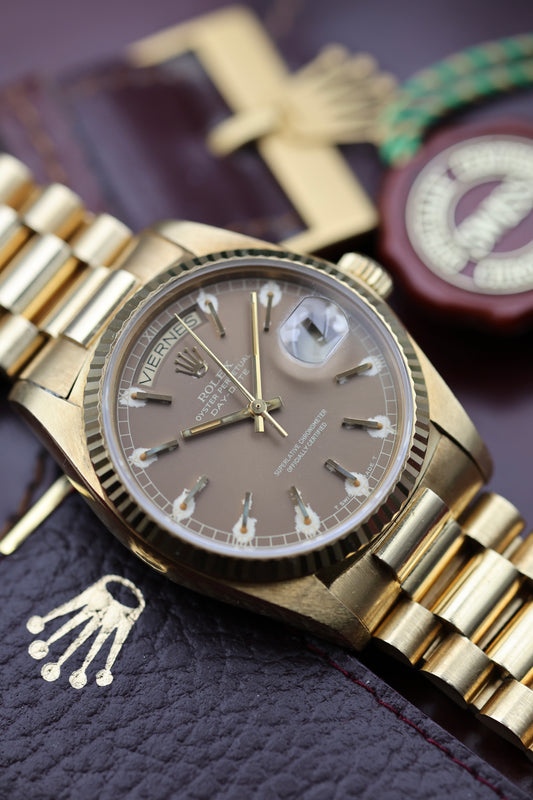 Rolex Day-date 18038 | Havana Dial | D’agosto Full Set