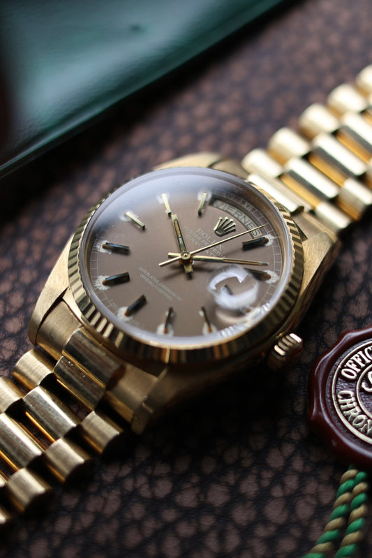 Rolex Day-date 18038 | Havana Dial | D’agosto Full Set