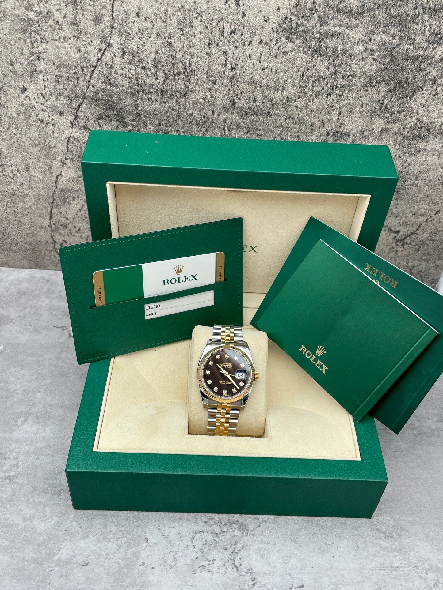 Rolex Datejust 116233 con Diamantes