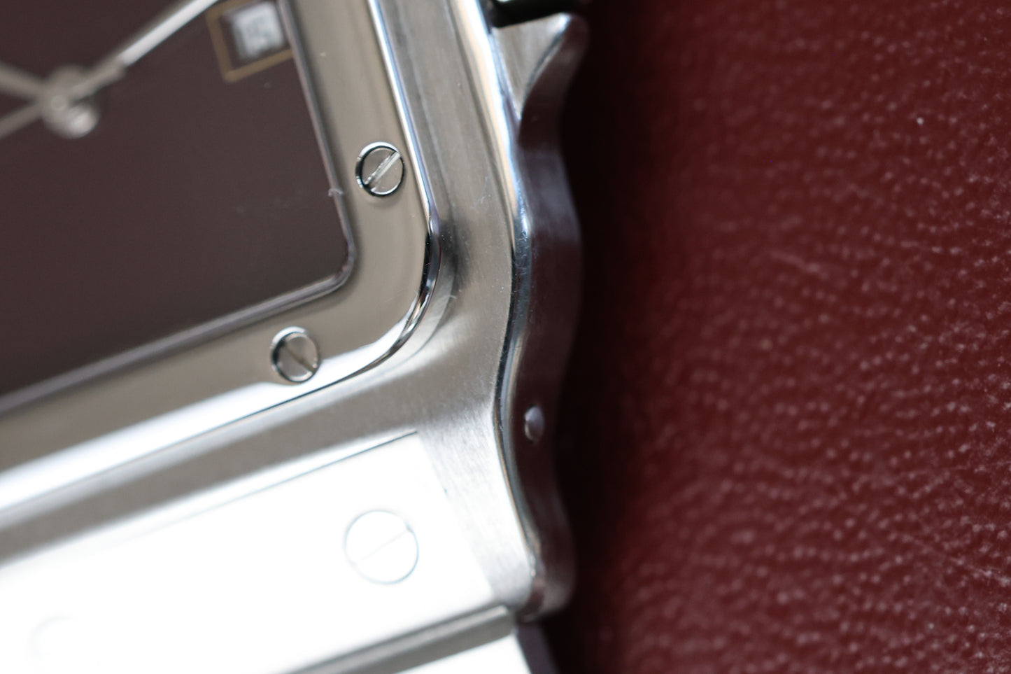 Cartier Santos Carrée 2960 | 1989 Burgundy