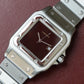 Cartier Santos Carrée 2960 | 1989 Burgundy