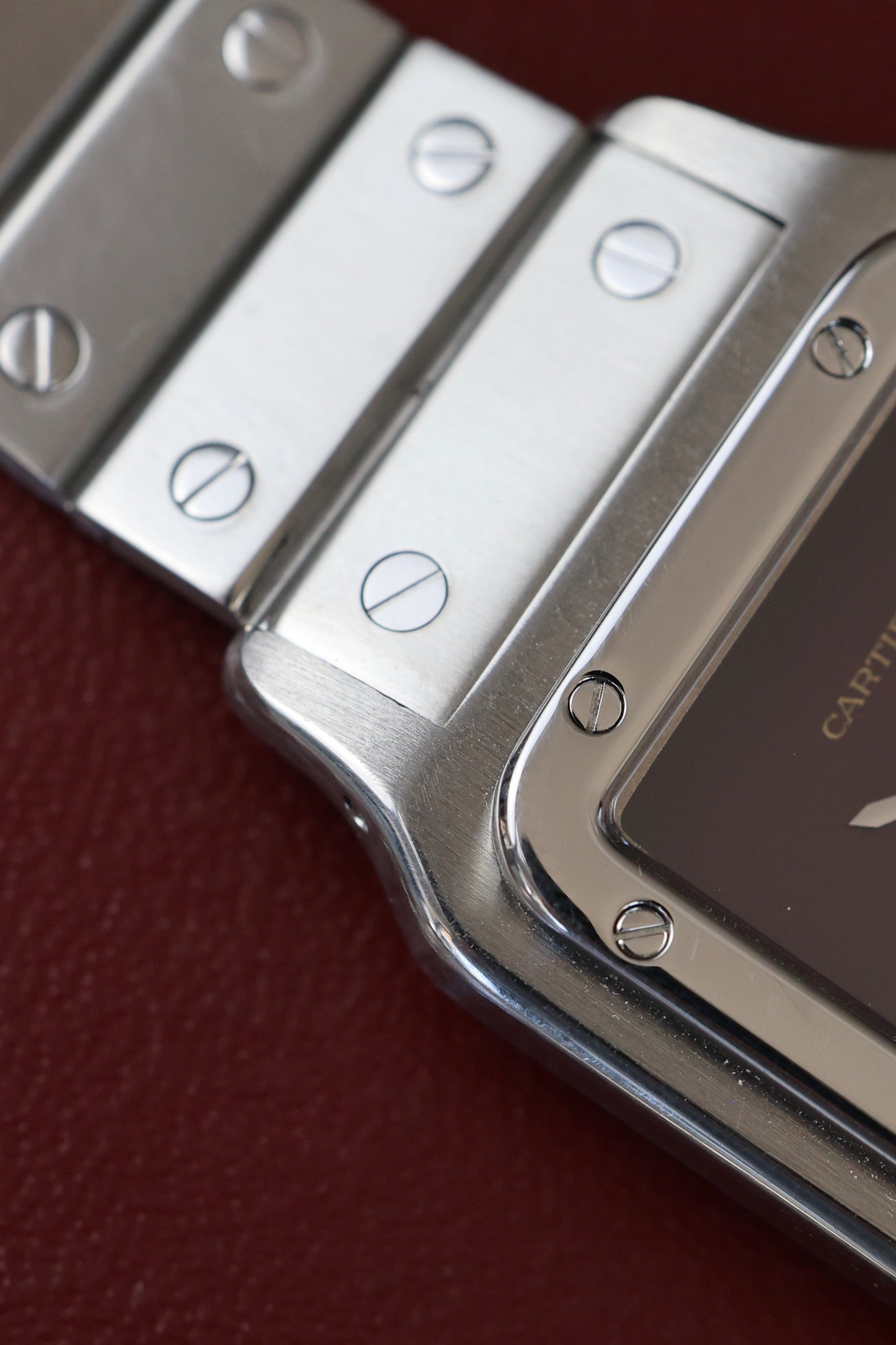 Cartier Santos Carrée 2960 Burgundy | Full set