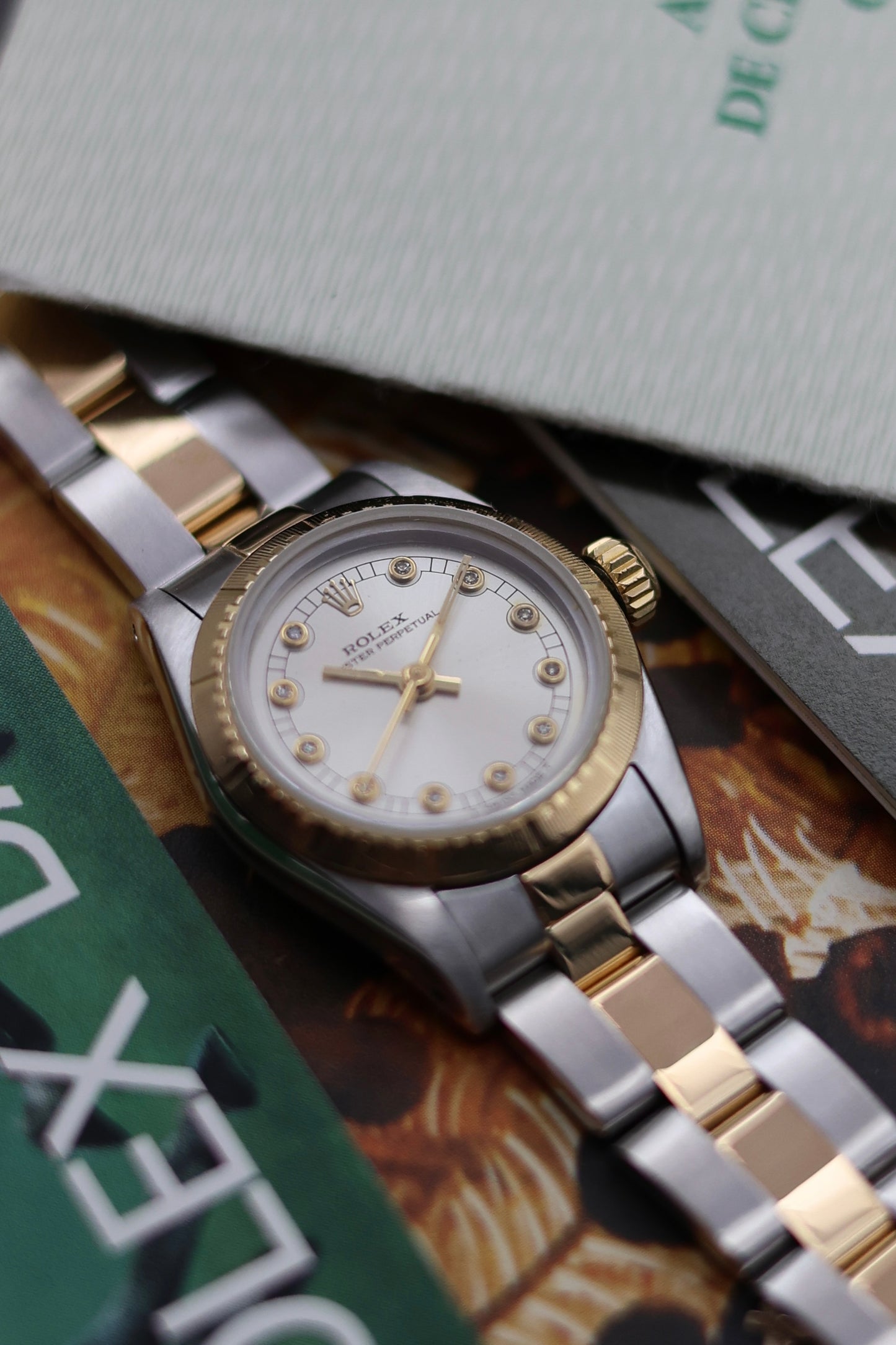 Rolex Oyster Perpetual | Diamond Pinball Dial