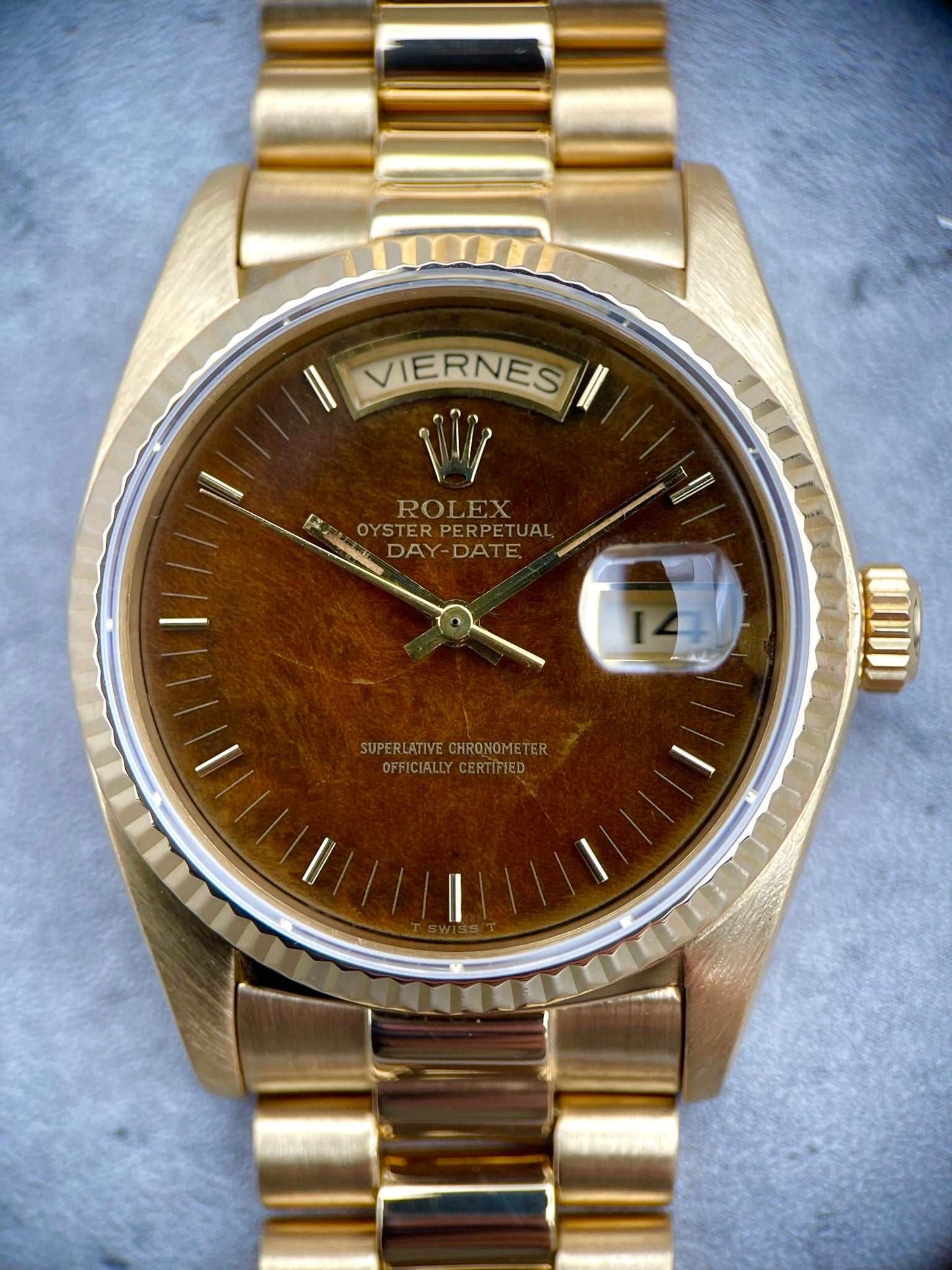 Rolex Day-Date 36 Burl Wood